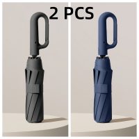 Vollautomatischer Schnappklappschirm, zwei rabattierte Sets und Sonnenschutz, geeignet für Männer und Frauen, Reiseschirm, mit einem Durchmesser von 106 cm/41,2 Zoll bei geöffnetem Zustand, robust und langlebig, personalisierter hochwertiger Schirm