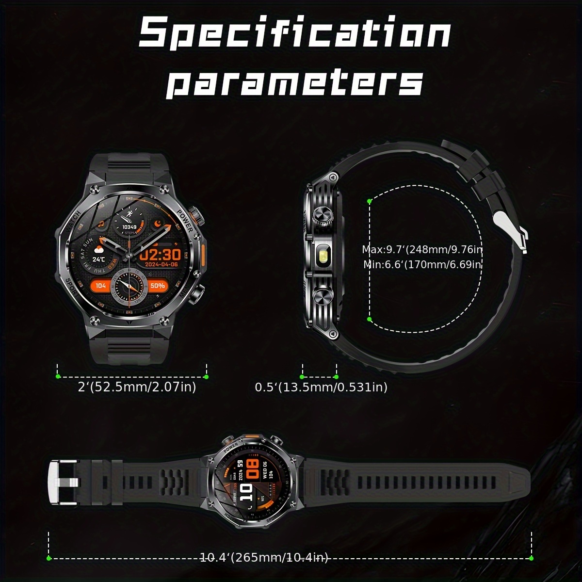 Smartwatch mit 800 mAh Akku – Dein smarter Begleiter für Alltag & Sport – Bild 2