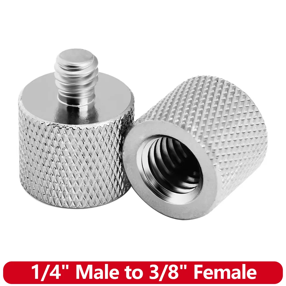 Gewindeadapter 1/4 Zoll Stecker auf 3/8 Zoll Innengewinde Aluminium